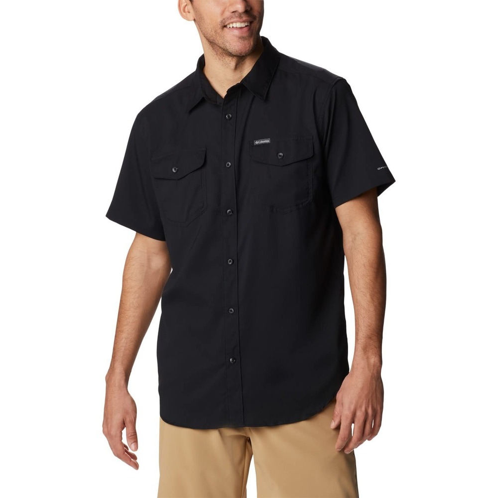 Columbia Men's Big & Tall Utilizer II Solid Short Sleeve Shirt, ICY Morn, 3X B&T